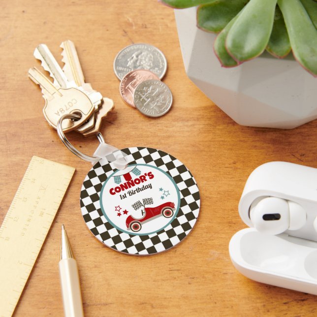 Race Car Themed Party Key Ring (Desk)