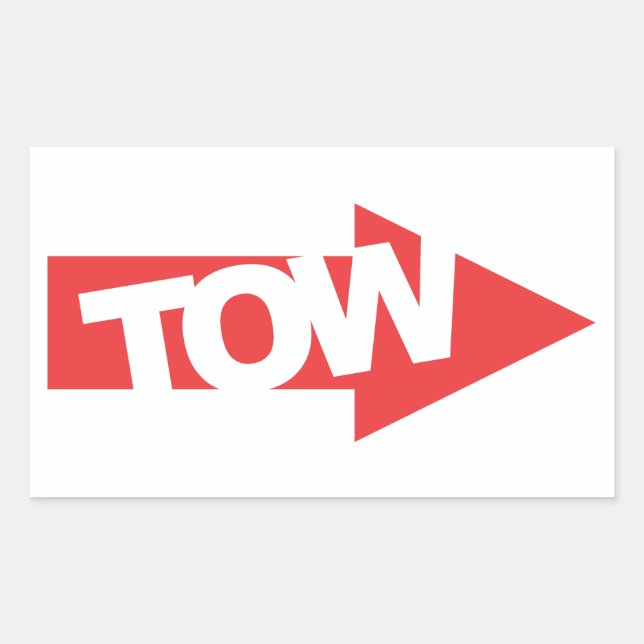 Race Car Tow Decal Rectangular Sticker (Front)
