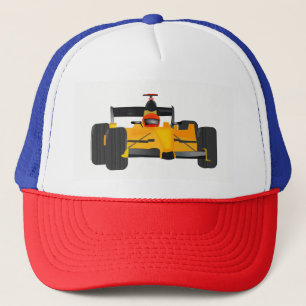 race-car trucker hat
