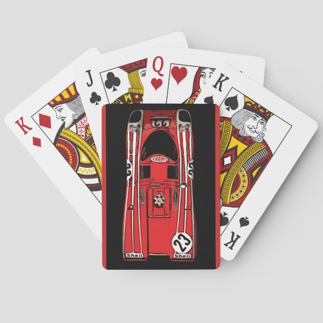 RACE CAR- VICTORY PLAYING CARDS (Back)