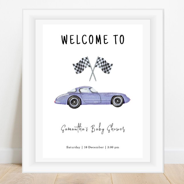 Race Car Welcome Baby Shower Poster (Creator Uploaded)