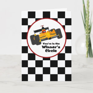Race Car Winner's Circle Birthday Card