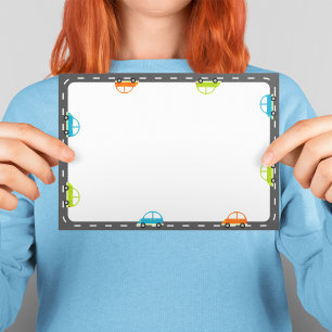 Race Cars Boy Birthday Party Envelope