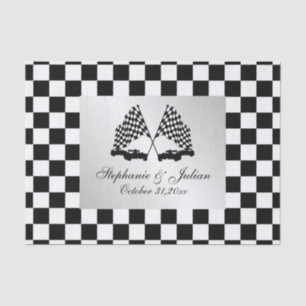 Race Cars Chequered Flag Tissue Paper