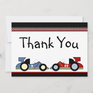 Race Cars Thank You Cards
