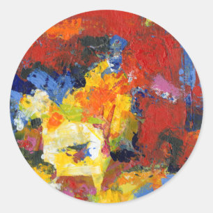 Race Day Classic Round Sticker