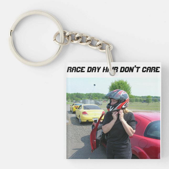 RACE DAY HAIR DON'T CARE KEY RING (Front)