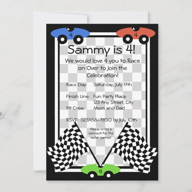 Race Day Invitation (Front)