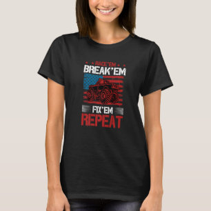 Race Em Break Em Fix Em Repeat Funny Rc Car Racin T-Shirt