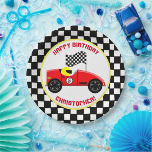 Race Fans Birthday Party Paper Plate
