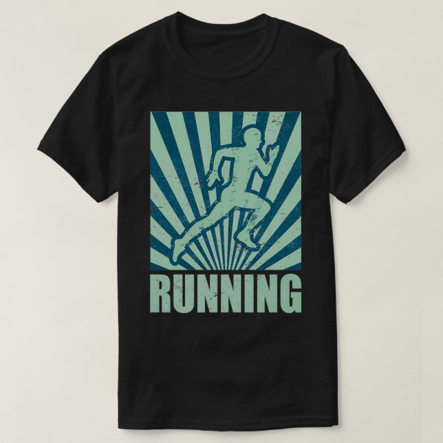 Race Gift Run Retro T-Shirt (Design Front)