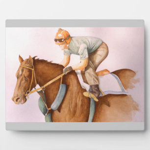 Race Horse and Jockey Plaque
