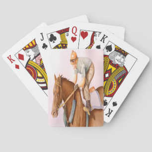 Race Horse and Jockey Playing Cards