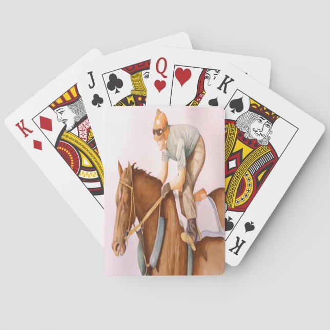 Race Horse and Jockey Playing Cards (Back)
