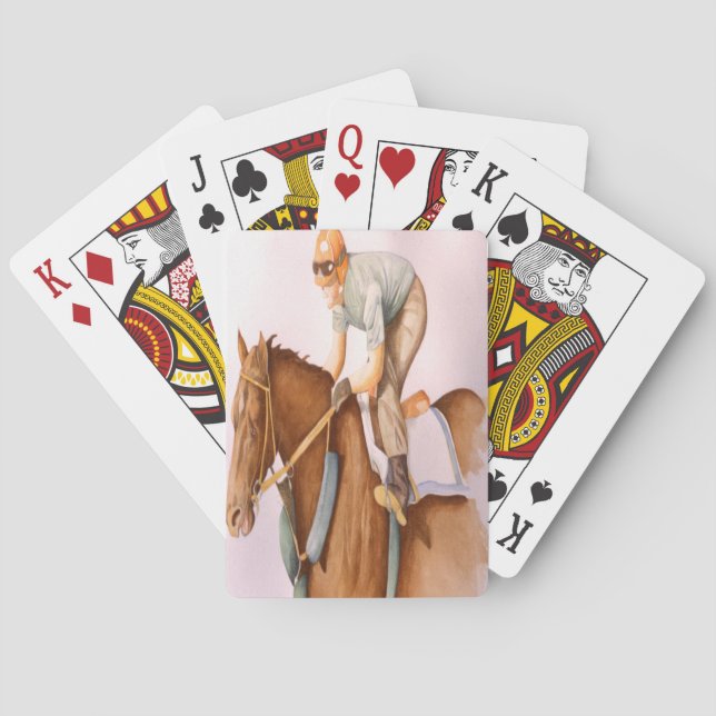 Race Horse and Jockey Playing Cards (Back)