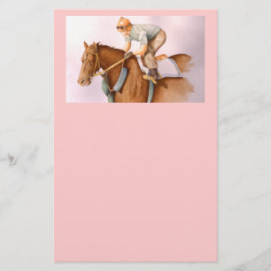 Race Horse and Jockey Stationery