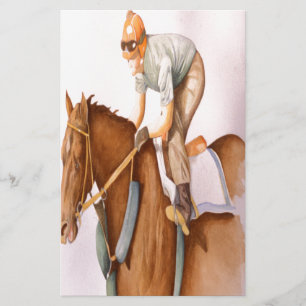 Race Horse and Jockey Stationery