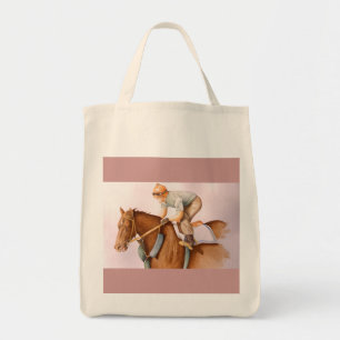 Race Horse and Jockey Tote Bag