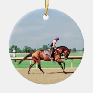 Race Horse Ceramic Tree Decoration