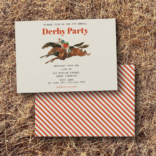 Race Horse Derby Party Equestrian Racing Birthday Invitation