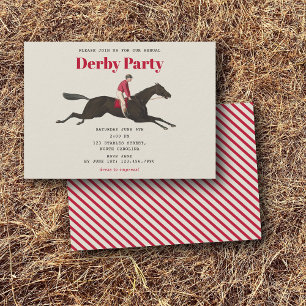 Race Horse Derby Party Equestrian Racing Birthday Invitation