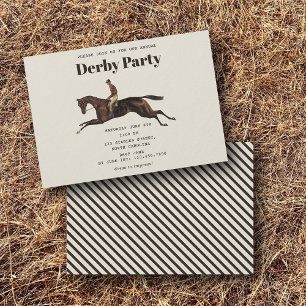 Race Horse Derby Party Equestrian Racing Birthday Invitation