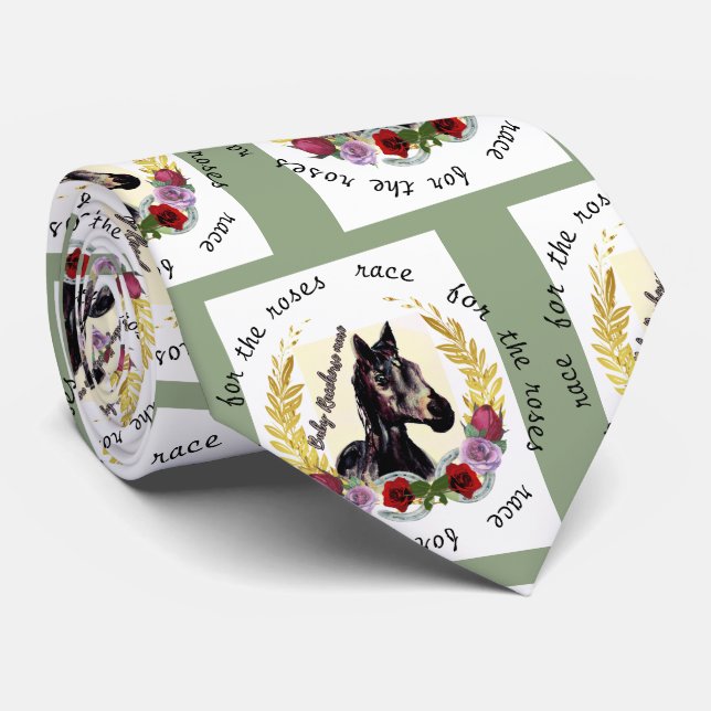 race horse derby tie (Rolled)