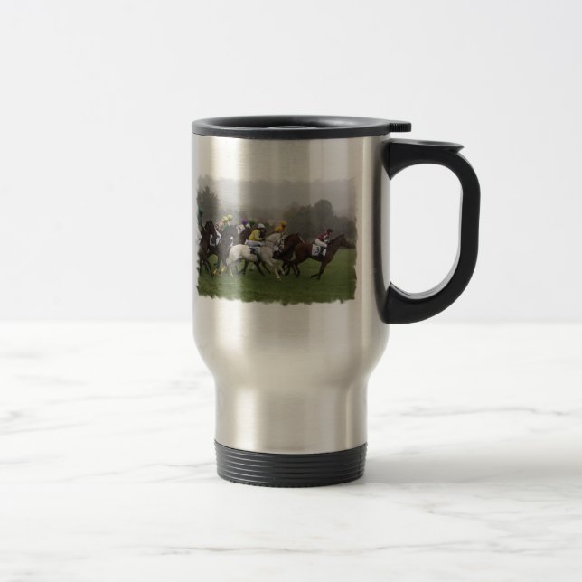 Race Horse Field Stainless Travel Mug (Right)
