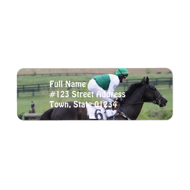Race Horse Galloping  Mailing Labels (Front)