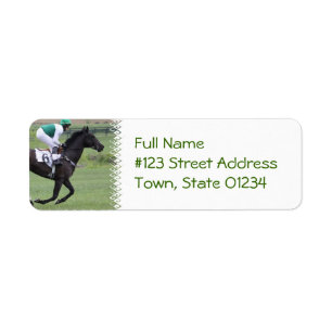 Race Horse Galloping  Mailing Labels