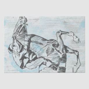 Race Horse Jockey Vintage Decoupage Tissue Paper