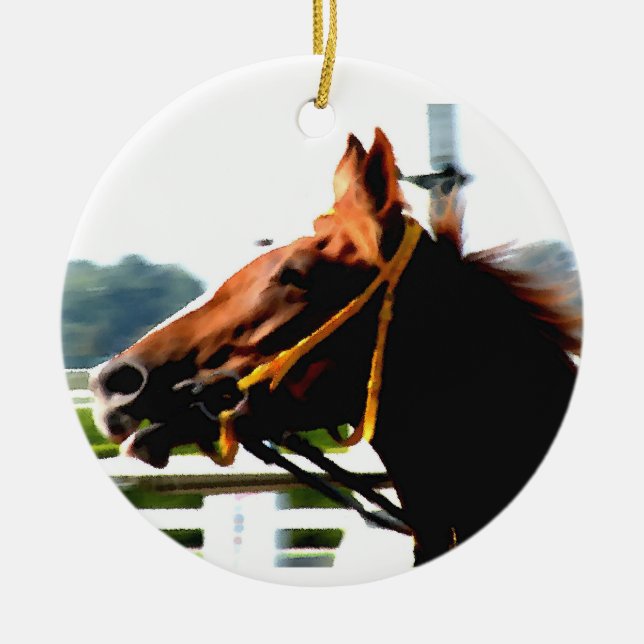 Race Horse Ornament (Front)