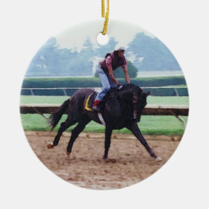 Race horse ornament