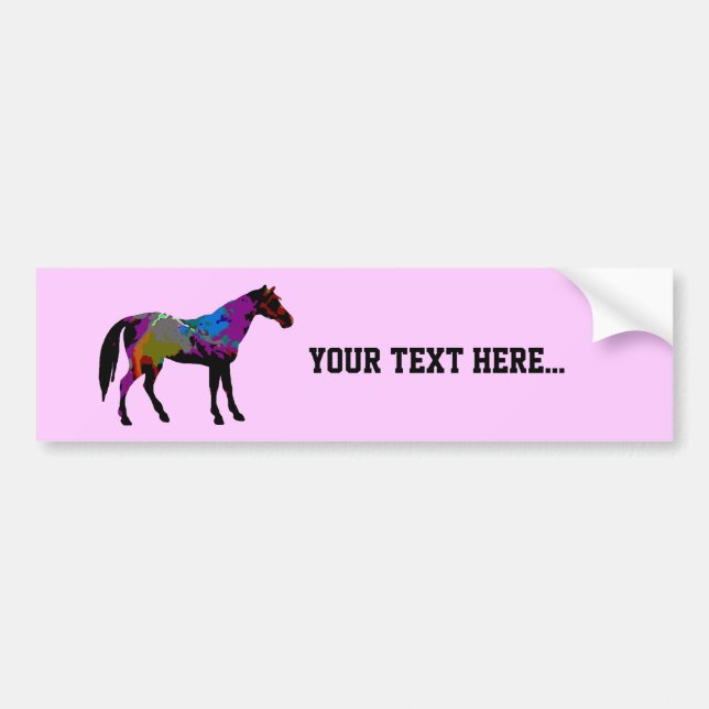 Race Horse Personalised Bumper Sticker (Front)