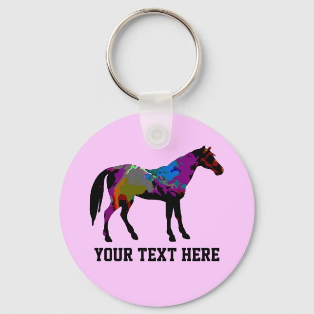 Race Horse Personalised Key Ring (Front)