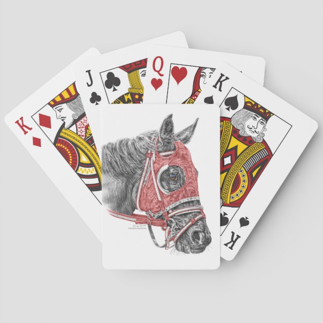 Race Horse Portrait Silks Playing Cards (Back)