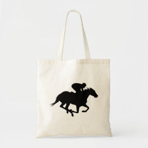Race Horse Silhouette Tote Bag