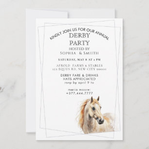 Race Horses Derby Party Invitation