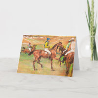 Race Horses, famous painting by Edgar Degas 
