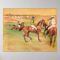 Race Horses, famous painting by Edgar Degas