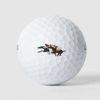 Race Horses Golf Ball