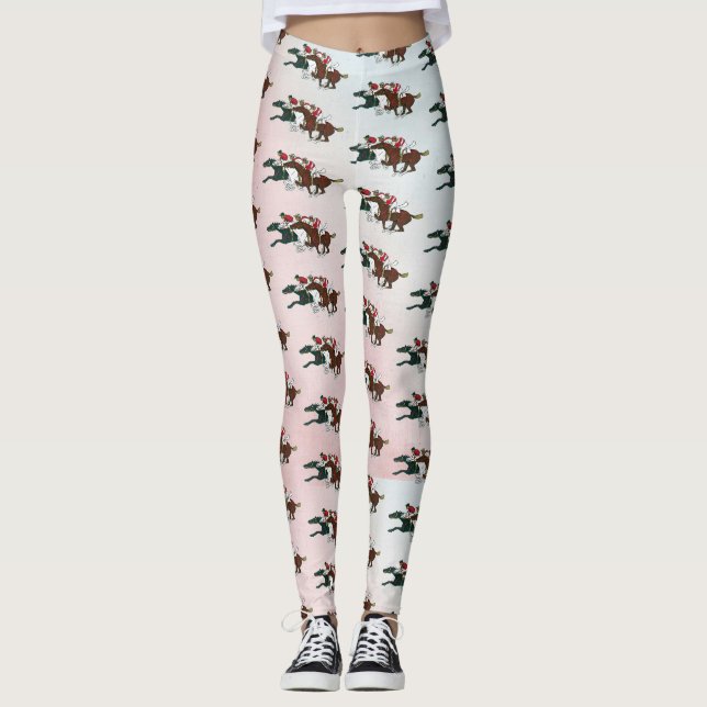 Race Horses Leggings (Front)