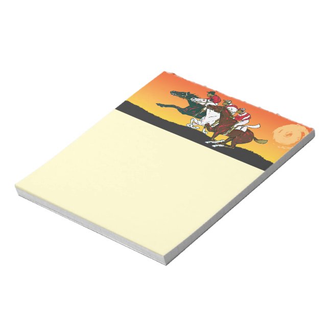 Race Horses Notepad (Rotated)