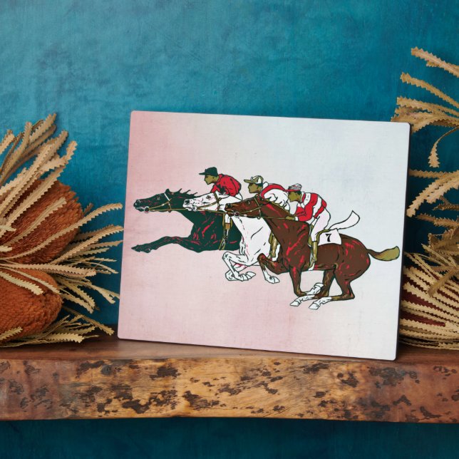 Race Horses Plaque (Side)