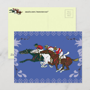 Race Horses Postcard