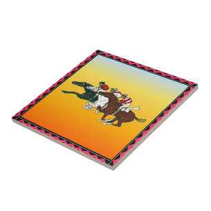 Race Horses Tile