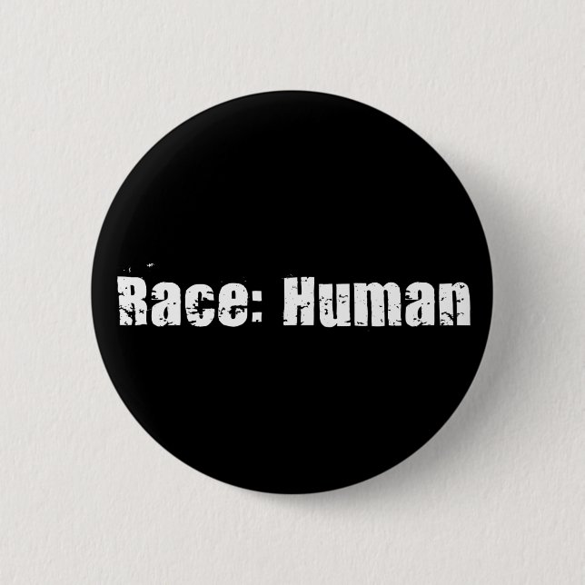 Race: Human 6 Cm Round Badge (Front)