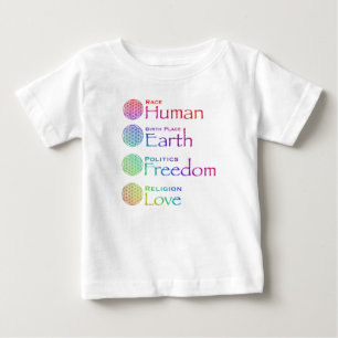 Race: Human Birthplace: Earth Politics: Freedom  Baby T-Shirt