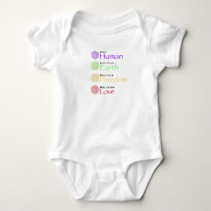 Race: Human Birthplace: Earth Politics: Freedom Re Baby Bodysuit