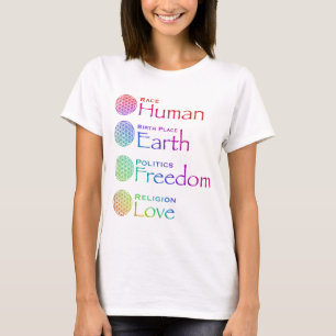 Race: Human Birthplace: Earth Politics: Freedom T-Shirt